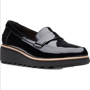 Clarks Sharon Gracie Platform Patent Leather Loafer